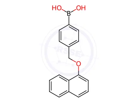 Chemical structure of 4-((1-Naphthyloxy)methyl)phenylboronic Acid