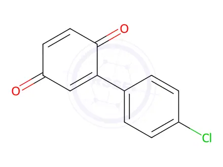 Chemical structure of 2-(4-Chlorophenyl)cyclohexa-2,5-diene-1,4-dione