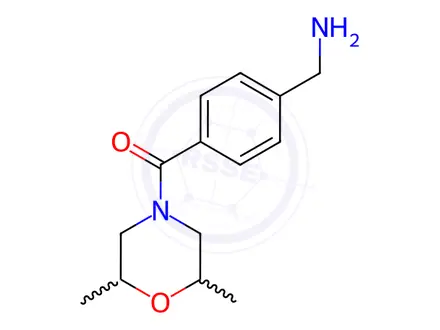 Chemical structure of (4-(Aminomethyl)phenyl)(2,6-dimethylmorpholino)methanone