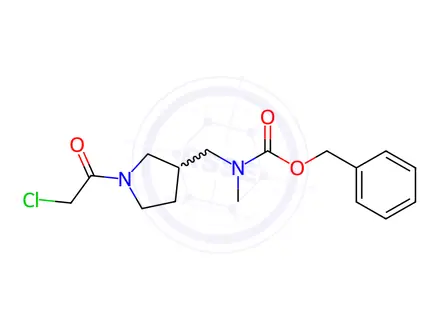 Chemical structure of Benzyl ((1-(2-chloroacetyl)pyrrolidin-3-yl)methyl)(methyl)carbamate
