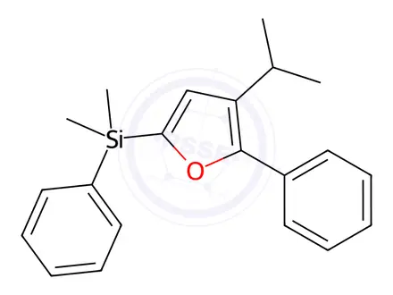 Chemical structure of (4-Isopropyl-5-phenylfuran-2-yl)dimethyl(phenyl)silane