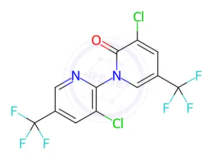 Chemical structure of 3-Chloro-1-[3-chloro-5-(trifluoromethyl)-2-pyridinyl]-5-(trifluoromethyl)-2(1H)-pyridinone