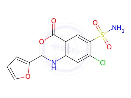 Chemical structure of Furosemide sodium