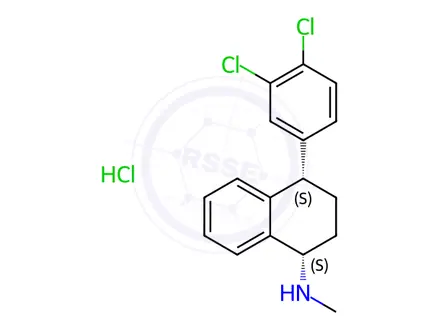 Chemical structure of Sertraline hydrochloride