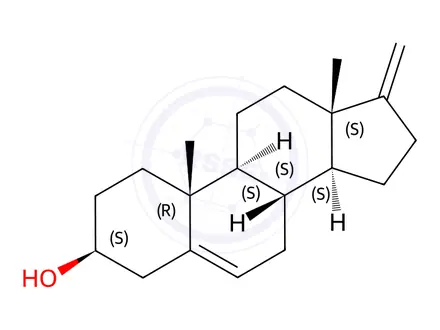 Chemical structure of 17-Methylene-5-androsten-3β-ol