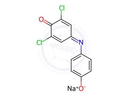 Chemical structure of 2,6-Dichloroindophenol Sodium Salt Dihydrate