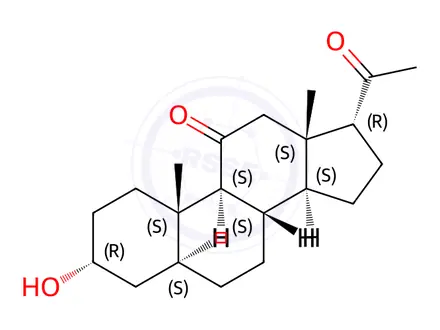 Chemical structure of Alfaxalone Impurity 1