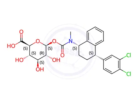 Chemical structure of Sertraline Carbamoyl Glucuronide