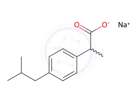 Chemical structure of Ibuprofen Sodium Salt