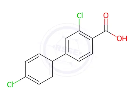 Chemical structure of 2-Chloro-4-(4-chlorophenyl)benzoic Acid