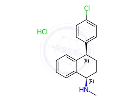 Chemical structure of Sertraline EP Impurity C HCl (1R,4R-Isomer)