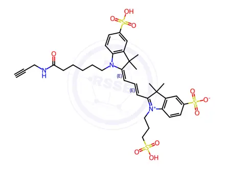 Chemical structure of Sulfo-Cy3-Alkyne