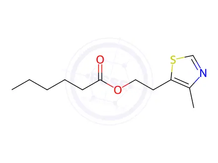 Chemical structure of 2-(4-Methyl-5-thiazolyl)ethyl Hexanoate