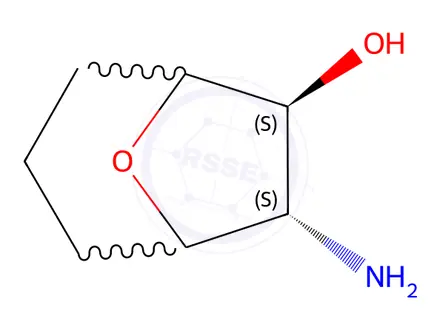 Chemical structure of (6S,7S)-7-amino-8-oxabicyclo[3.2.1]octan-6-ol
