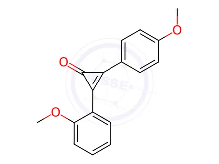 Chemical structure of 2-(2-Methoxyphenyl)-3-(4-methoxyphenyl)cycloprop-2-enone