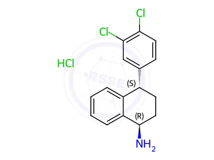 Chemical structure of rac-trans-N-Desmethyl Sertraline Hydrochloride