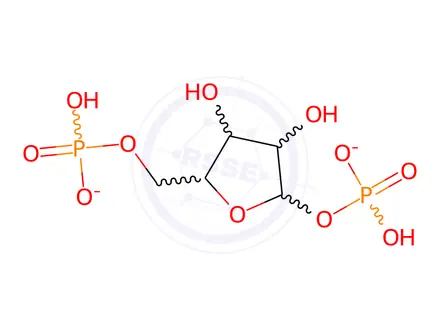 Chemical structure of D-RIBULOSE 1,5-DIPHOSPHATE BARIUM*HYDRAT E