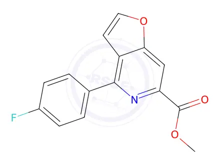 Chemical structure of Methyl 4-(4-fluorophenyl)furo[3,2-c]pyridine-6-carboxylate