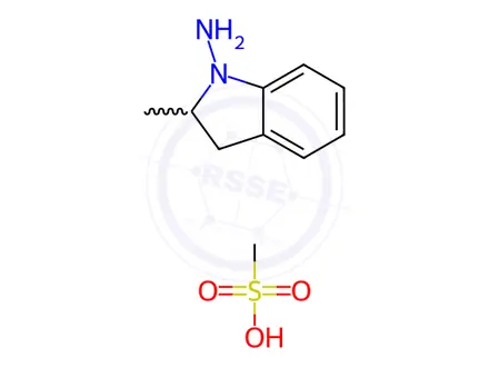 Chemical structure of Indapamide EP Impurity C (Mesylate Salt)