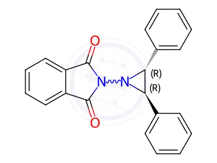 Chemical structure of TRANS-2,3-DIPHENYL-1-PHTHALIMIDO-AZIRDINE