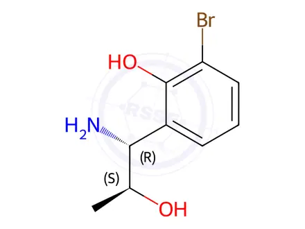 Chemical structure of 2-((2S,1R)-1-AMINO-2-HYDROXYPROPYL)-6-BROMOPHENOL