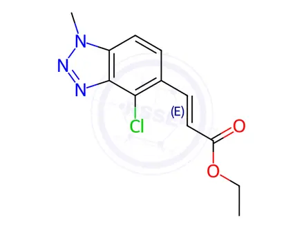 Chemical structure of (E)-ethyl 3-(4-chloro-1-methyl-1H-benzo[d][1,2,3]triazol-5-yl)acrylate