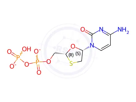 Chemical structure of Lamivudine Diphosphate Ammonium Salt