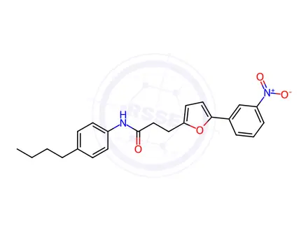 Chemical structure of N-(4-Butylphenyl)-3-(5-(3-nitrophenyl)furan-2-yl)propanamide