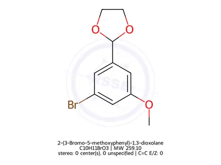 Chemical structure of 2-(3-Bromo-5-methoxyphenyl)-1,3-dioxolane
