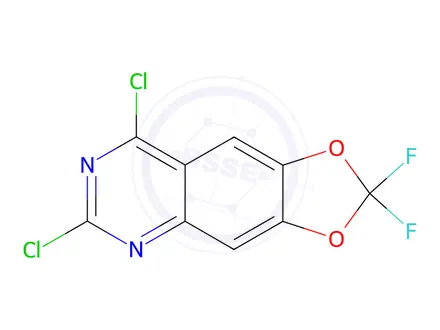 Chemical structure of 6,8-Dichloro-2,2-difluoro-[1,3]dioxolo[4,5-g]quinazoline