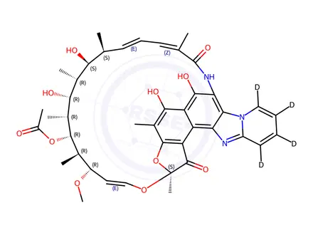 Chemical structure of 11-Desmethyl Rifaximin-d4