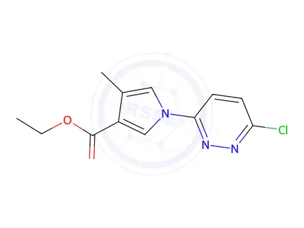 Chemical structure of Ethyl 1-(6-chloropyridazin-3-yl)-4-methyl-1H-pyrrole-3-carboxylate