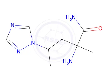 Chemical structure of 2-Amino-2-methyl-4-(1h-1,2,4-triazol-1-yl)pentanamide