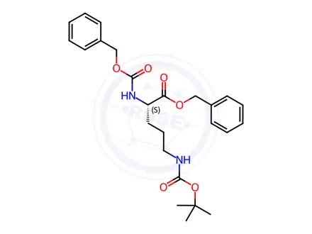 Chemical structure of Benzyl (S)-2-(((benzyloxy)carbonyl)amino)-5-((tert-butoxycarbonyl)amino)pentanoate