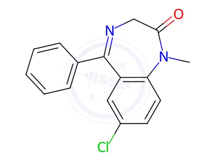 Chemical structure of Diazepam