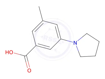 Chemical structure of 3-Methyl-5-(pyrrolidin-1-yl)benzoic acid