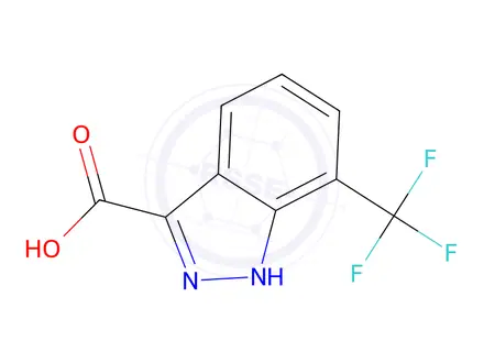 Chemical structure of 7-(Trifluoromethyl)-1H-indazole-3-carboxylic Acid
