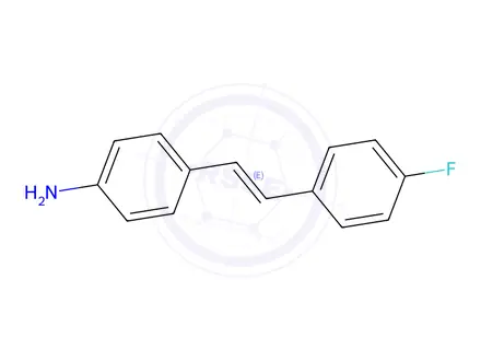 Chemical structure of 4-[2-(4-Fluorophenyl)ethenyl]aniline