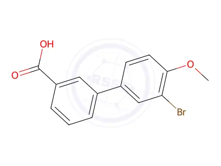 Chemical structure of 3'-Bromo-4'-methoxybiphenyl-3-carboxylic acid