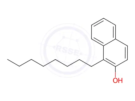 Chemical structure of octyl-2-naphthol