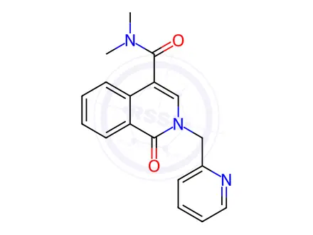 Chemical structure of N,N-Dimethyl-1-oxo-2-[(pyridin-2-yl)methyl]-1,2-dihydroisoquinoline-4-carboxamide