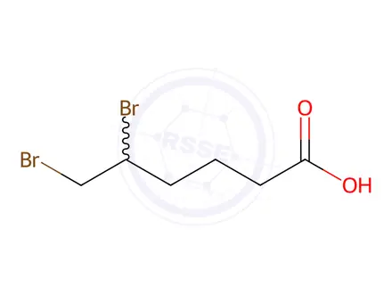 Chemical structure of 5,6-dibromohexanoic acid