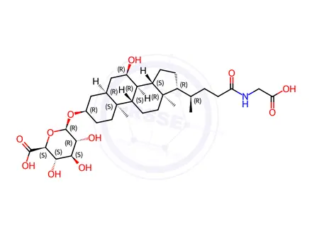 Chemical structure of Glycochenodeoxycholic acid 3-glucuronide