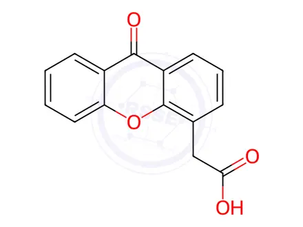 Chemical structure of xanthenone-4-acetic acid