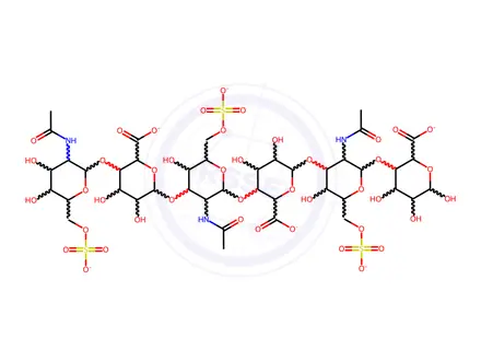 Chemical structure of Chondroitin sulfate C sodium salt