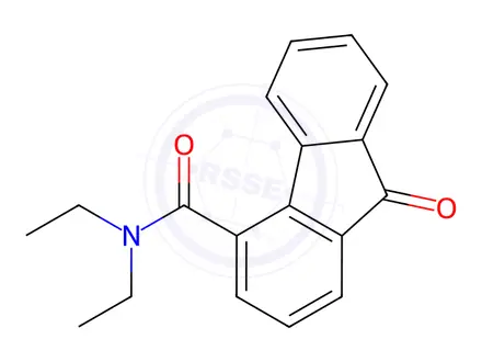 Chemical structure of N,N-diethyl-9-oxo-9H-fluorene-4-carboxamide