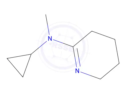 Chemical structure of N-cyclopropyl-N-methyl-3,4,5,6-tetrahydropyridin-2-amine