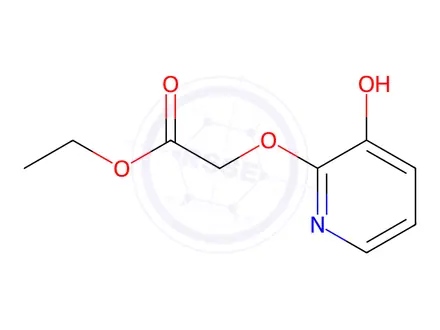 Chemical structure of Acetic acid, [(3-hydroxy-2-pyridinyl)oxy]-, ethyl ester (9CI)