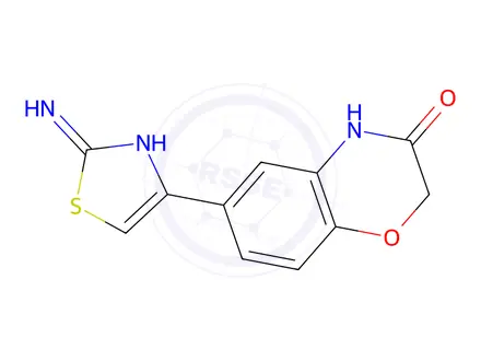 Chemical structure of 6-(2-Imino-2,3-dihydrothiazol-4-yl)-2h-benzo[b][1,4]oxazin-3(4h)-one