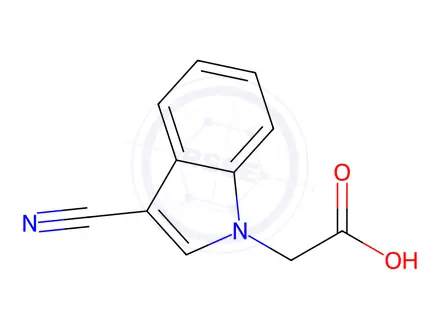Chemical structure of (3-Cyano-indol-1-yl)-acetic acid